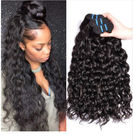 Water Wave 100 Virgian Brazilian Hair Extensions 3 Bundles Natural Color
