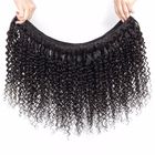 Double Weft Kinky Curly Cambodian Virgin Hair / 100 Remy Human Hair Extensions