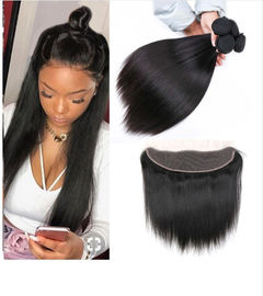 100% Malaysian Hair Extensions 13 X 4 Lace Frontal Length 8’’ -   24’’