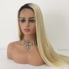 1b / 613 Blonde Color Straight Wig Ombre Hair Extensions / 100 Real Human Hair
