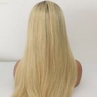 1b / 613 Blonde Color Straight Wig Ombre Hair Extensions / 100 Real Human Hair