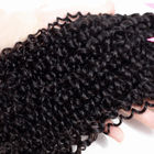 Healthy Remy Indian Hair Extensions / 22 Inch Hair Bundles With Closure Kinky Curl