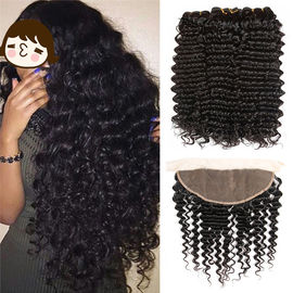 100% Virgin Malaysian Deep Curly Hair Extensions Natural Color No Chemical