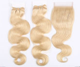 613 Blonde Color 100% Virgin Cambodian Wavy Hair Extensions Full And Thick Ends