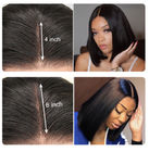 Short Black Human Hair Lace Front Bob Wigs Straight 10 Iches - 18 Inches