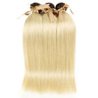 1b/613 Brazilian Straight Hair Weave Bundles With Closure Golden Color