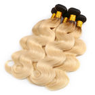 10A Grade 100% Peruvian Ombre Human Hair Extensions 1B / 613 Blonde Color