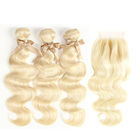 OEM 100% Brazilian Virgin Body Hair Wave Remy 613 Blond Human Hair Bundles