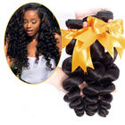 18 Inch Loose Wave Malaysian Hair Extensions / Virgin Hair Bundles With Lace Frontal