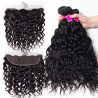 Black Color Cambodian Virgin Hair / Natural Wave Hair Extensions No Shedding
