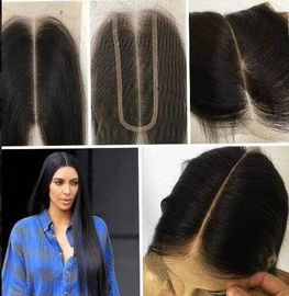 8 Inch Real Indian Human Hair Weave For Beauty / Kim K Closure Hair Extensions