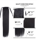 Long Straight Ponytails Hair Extensions / 100 Human Peruvian Hair No Tangle