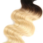 100% Peruvian Ombre Human Hair Extensions 1b / 613 Blonde Color