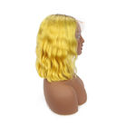 Thick Lace Frontal Bob Wigs Human Hair 1b / Yellow Body Wave Wig