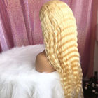 Deep Wave 100% Peruvian Ombre Human Hair Extensions 613# Blonde Color For Lady
