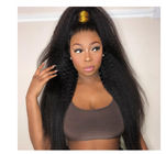 No Synthetic Kinky Straight Indian Remy Human Hair Extensions For Black Ladies