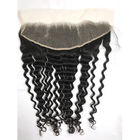 Black 100% Brazilian Virgin Remy Hair Deep Wave 3 Bundles With 13x4 Lace Frontal