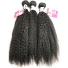 Kinky Straight Human Hair Peruvian Body Weave 22&quot;  No Smell Curling Safe