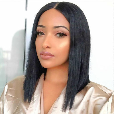 Front Lace Wigs Human Hair Straight Short Real Human Hair Wigs No Shedding