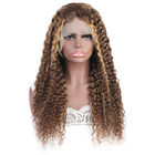 Deep Wave Brazilian Human Hair Wigs Lace Frontal Blonde Brown Mix Color Custom