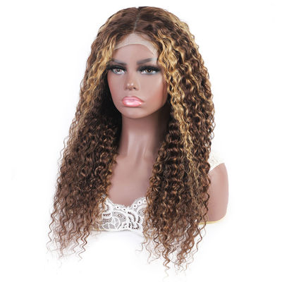 Unprocessed Deep Wave Lace Front Wig Glueless Human Hair