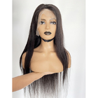 180% Density Lace Front Human Hair Wigs 8'' Natural Color