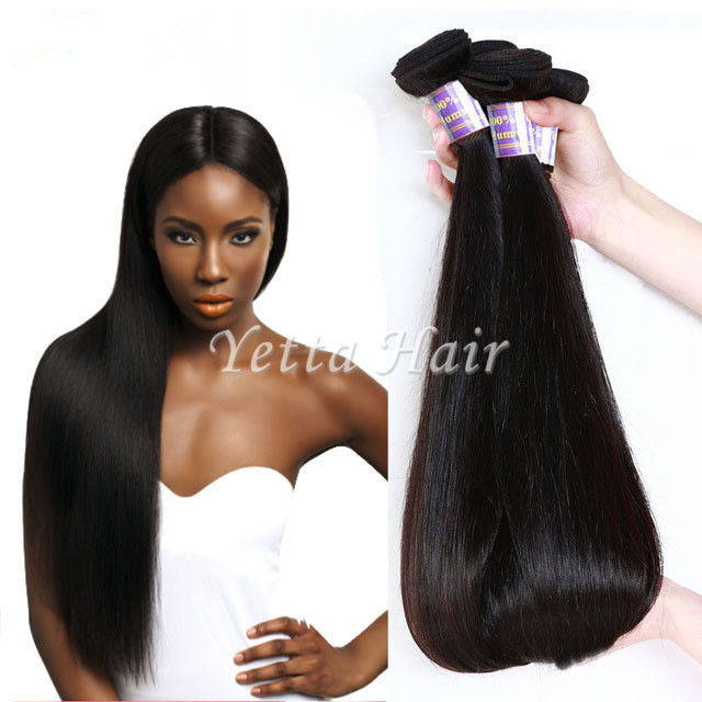 Durable No Smell 100 Virgin Peruvian Straight Hair Weave Can Last a Long Time