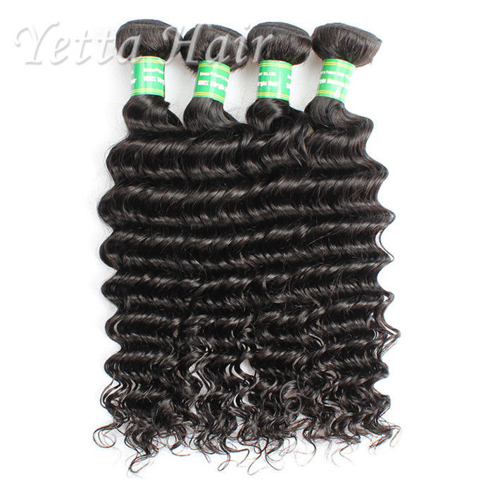 Fashionable Deep Curly Remy Malaysian Hair  Extensions Without Chemical