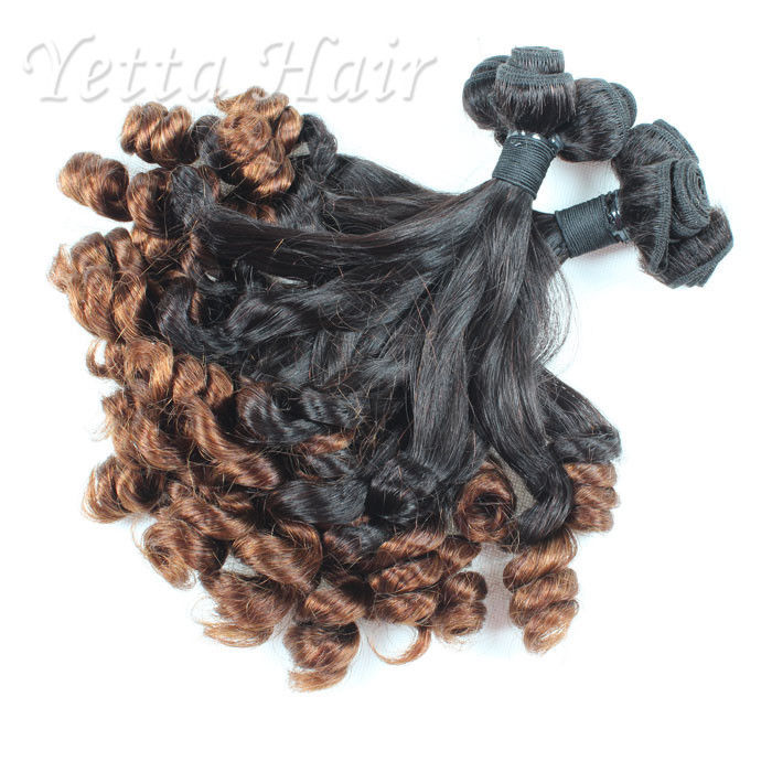 Grade 9A Indian Funmi Human Hair , Beauty Curly Remy  Hair Extensions