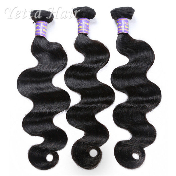 Tangle Free Jet Black Cambodian Virgin Hair With Bouncy And Soft