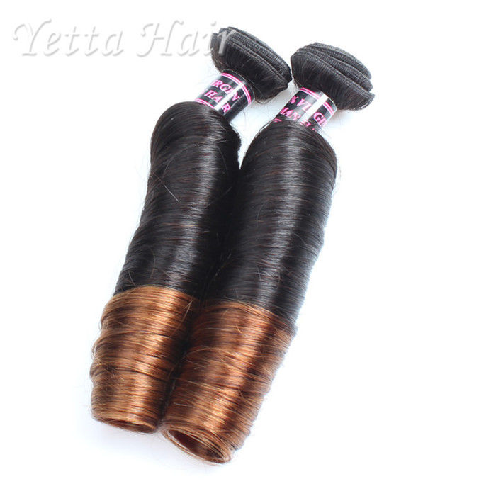7A Peruvian Curly Virgin Remy Hair Weft  / Ombre Chocolate Hair Weave
