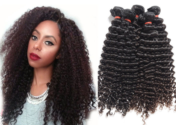 Black Deep Curly Grade 8A Virgin Hair Weave No Nits And No Terrible Smell