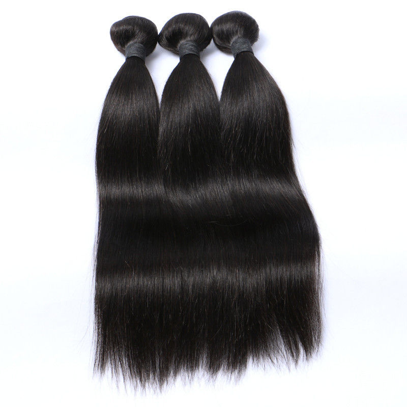 Raw Straight Malaysian Human Hair Extensions Natural Color 8&quot;-30&quot;