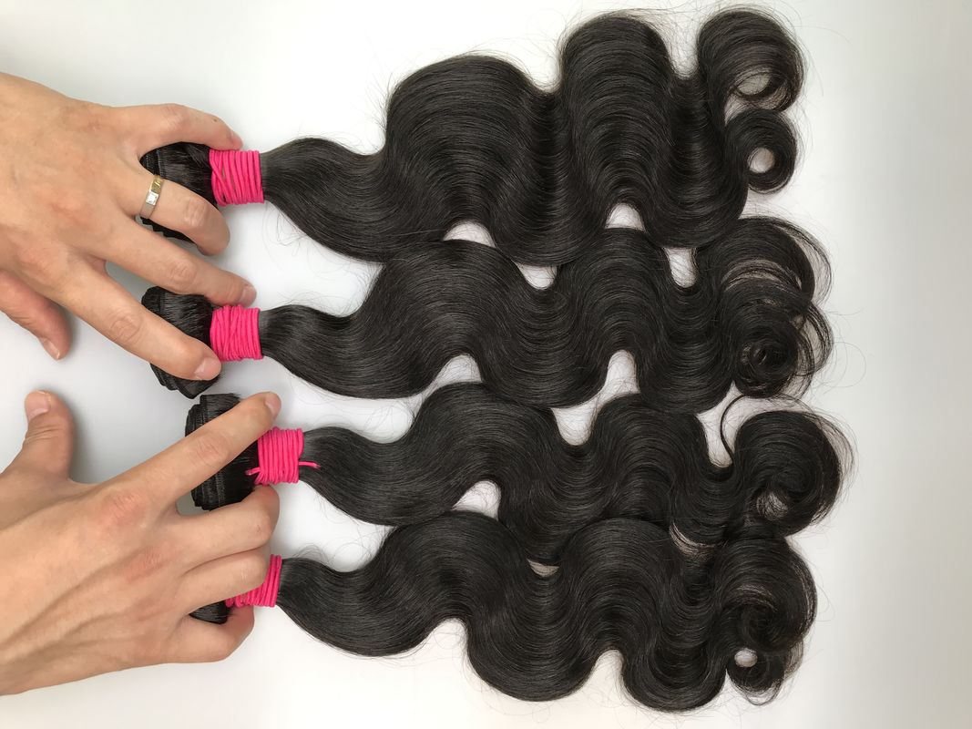 Long Last Natural Black 100% Virgin Brazilian Hair Weave / Body Wave Bundles