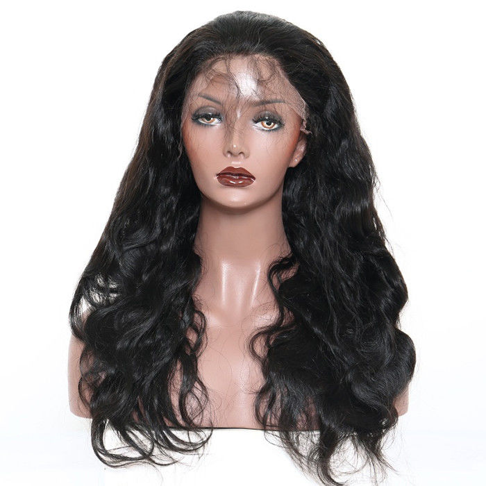 Soft 150 Density Human Hair Lace Front Wigs Natural Color Indian Hair