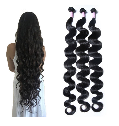 30 Inch Body Wave Long Indian Human Hair Weave 100 Grams / Piece