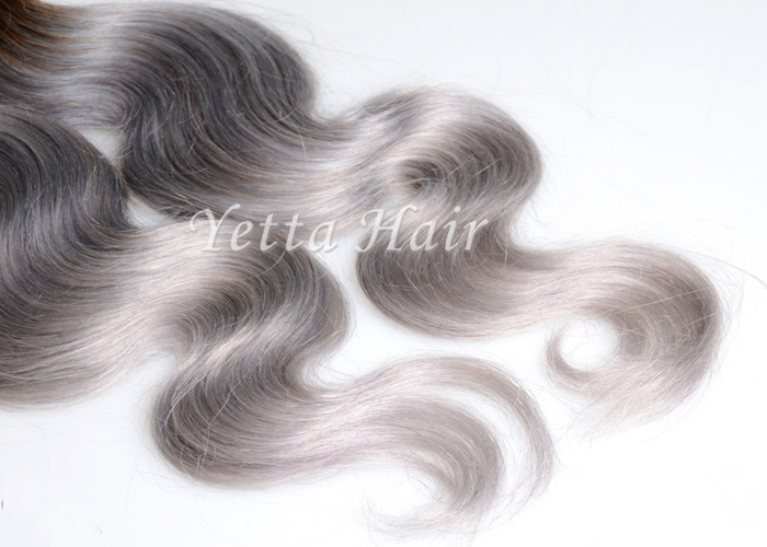 Professional Remy Wet And Wavy Ombre Human Hair Extensions For