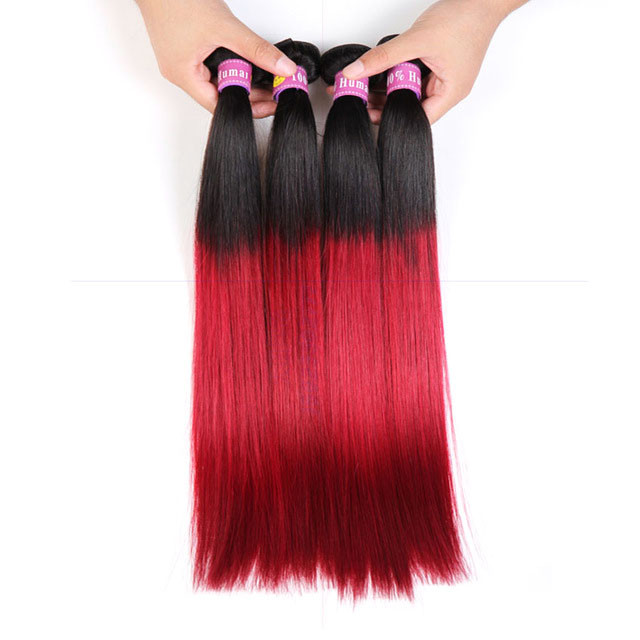 Black Dark Roots Ombre Human Hair Extensions Ombre Hair Weave For